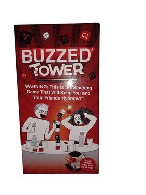 Buzzed Tower Party Game Build Balance 21+ Stacking Challenge Tactical Execution